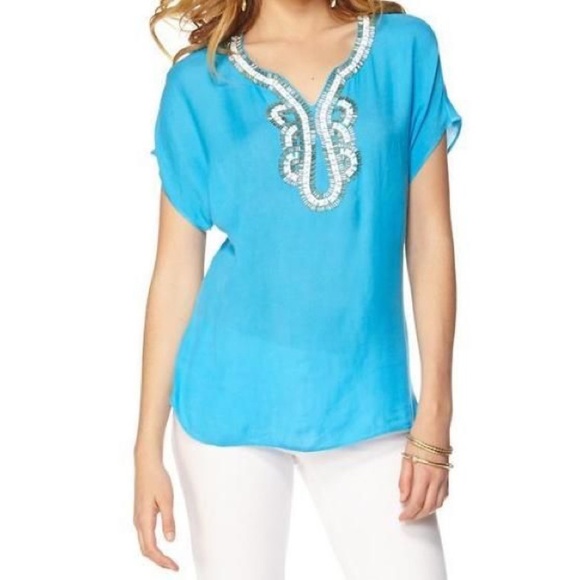 Lilly Pulitzer Tops - 💕 Lilly Pulitzer Valencia Embellished Tunic